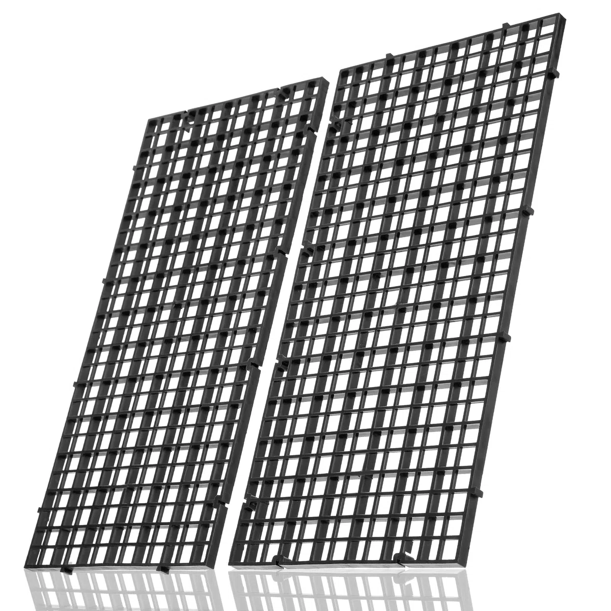2 Pezzi 30 x 15 cm Divisori per Acquario, Griglia in Plastica per Isolamento, Filtrazione Fai da Te e Acquascaping (Nero)