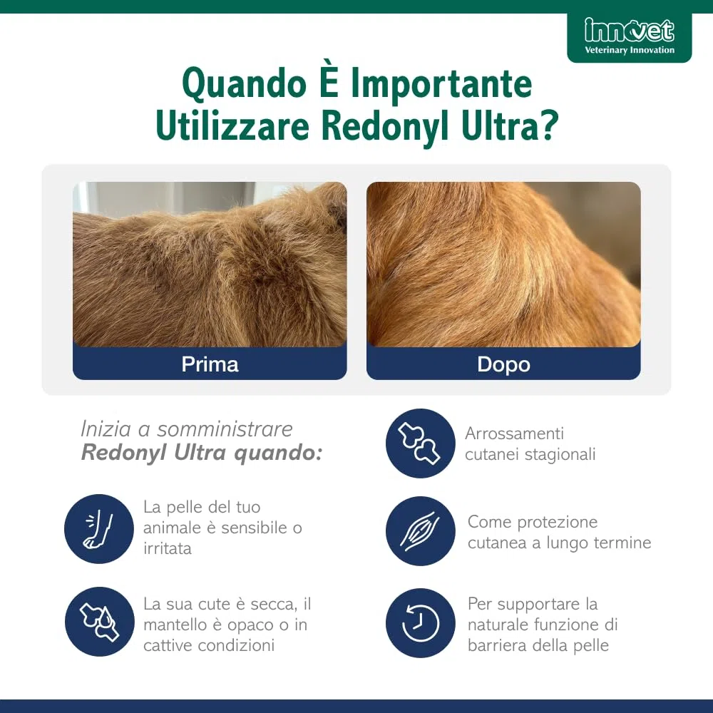 Redonyl Ultra 50 mg per cani e gatti – 60 capsule – Alimento complementare avanzato per il supporto di cute e mantello – Supporta la pelle sensibile e favorisce un mantello sano (50 mg capsule)