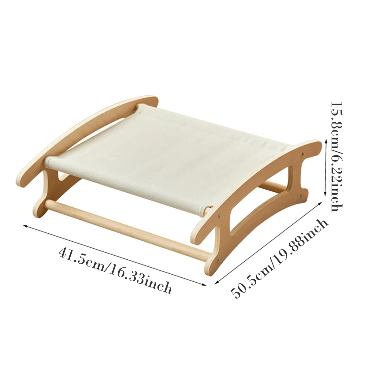 Amaca Gatti,Seduta In Legno Rialzata Morbida E Traspirante,50.5 x 41.5 x 15.8 cm Lettino Lavabile Per Gatti Con Amaca - Adatto a Animali Domestici, Casa e Angoli Interni