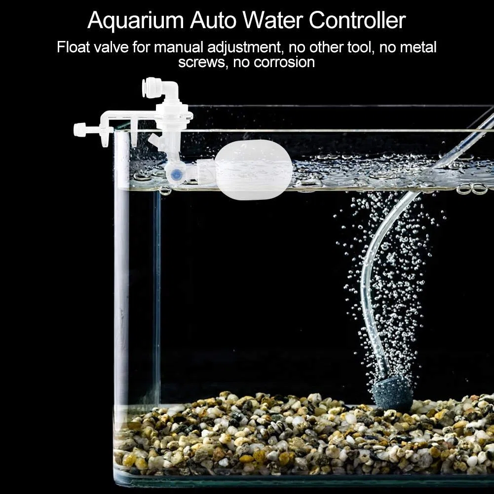 Riempitore di acqua automatico, regolatore di livello dell'acqua nonelettrico di plastica auto-top-off Montaggio valvola a galleggiante regolabile per serbatoio di pesci