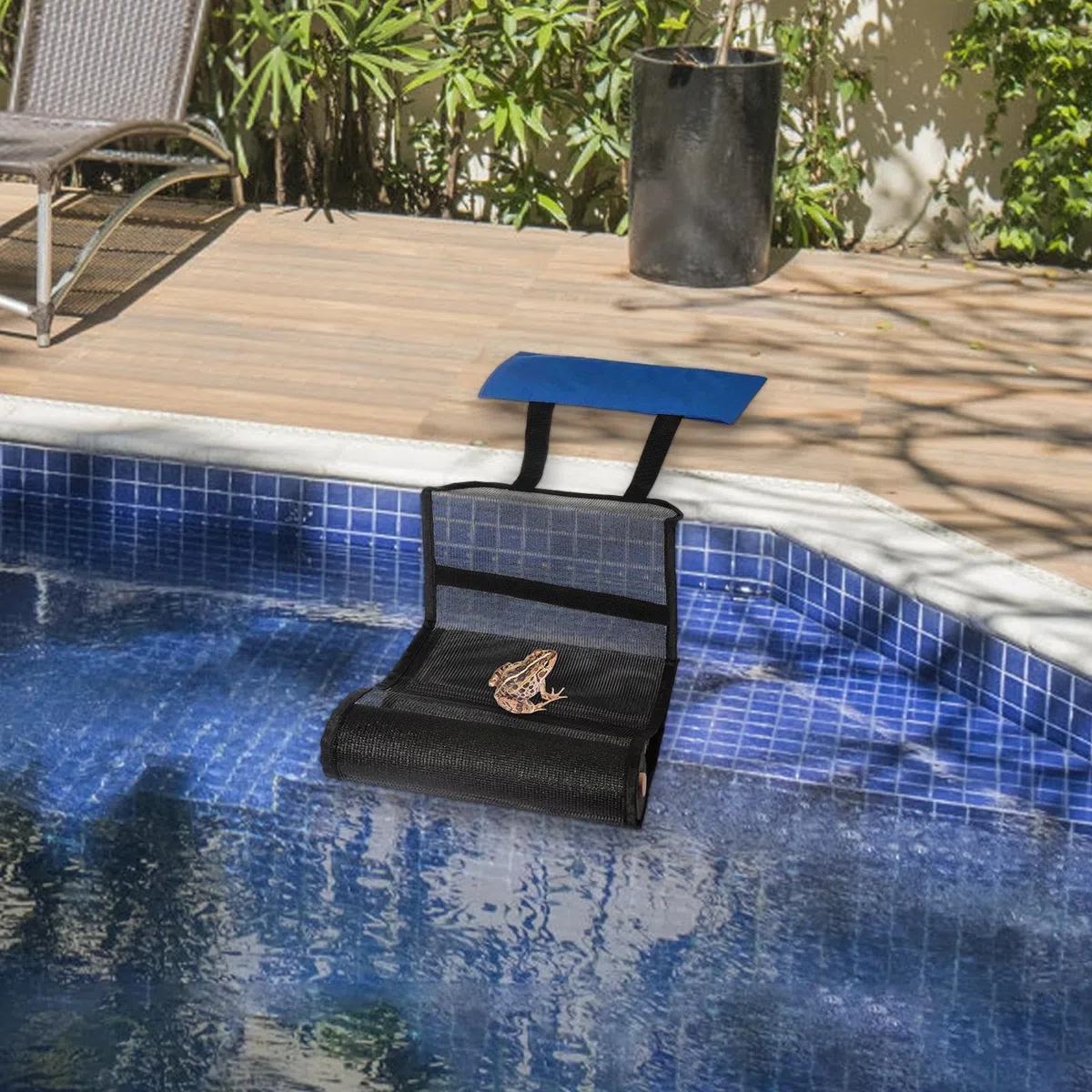 Rampa di fugas salva animali per piscina, rampa di fugas per animali da piscina, rampa di salvataggio pieghevole in tessuto Oxford per rane, accessories per piscina per salvare rane, rospi e uccelli
