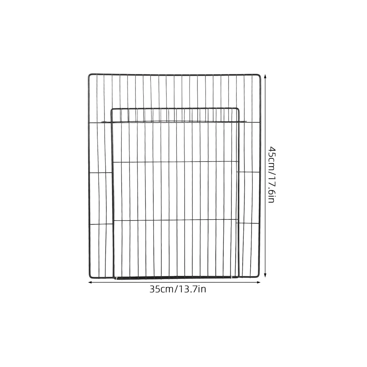 SMASOLO Porta per Gabbia Animali Domestici in Rete Resistente 45x35 Cm con Cancello Integrato, Recinzione Modulare per Cuccia Cani e Gatti, Adatta per Uso Interno ed Esterno
