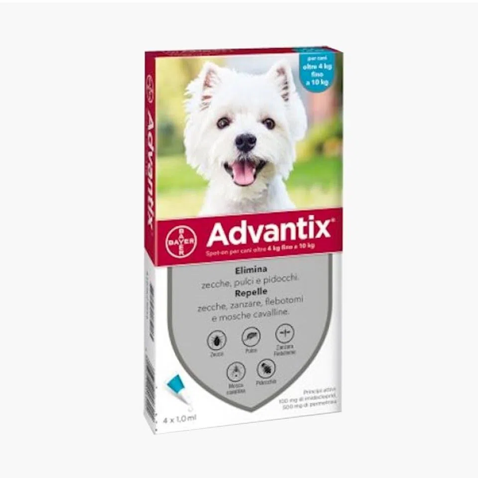 advantix Spot-ON per Cani Oltre 4 kg Fino a 10 kg - Offerta 2 Confezioni