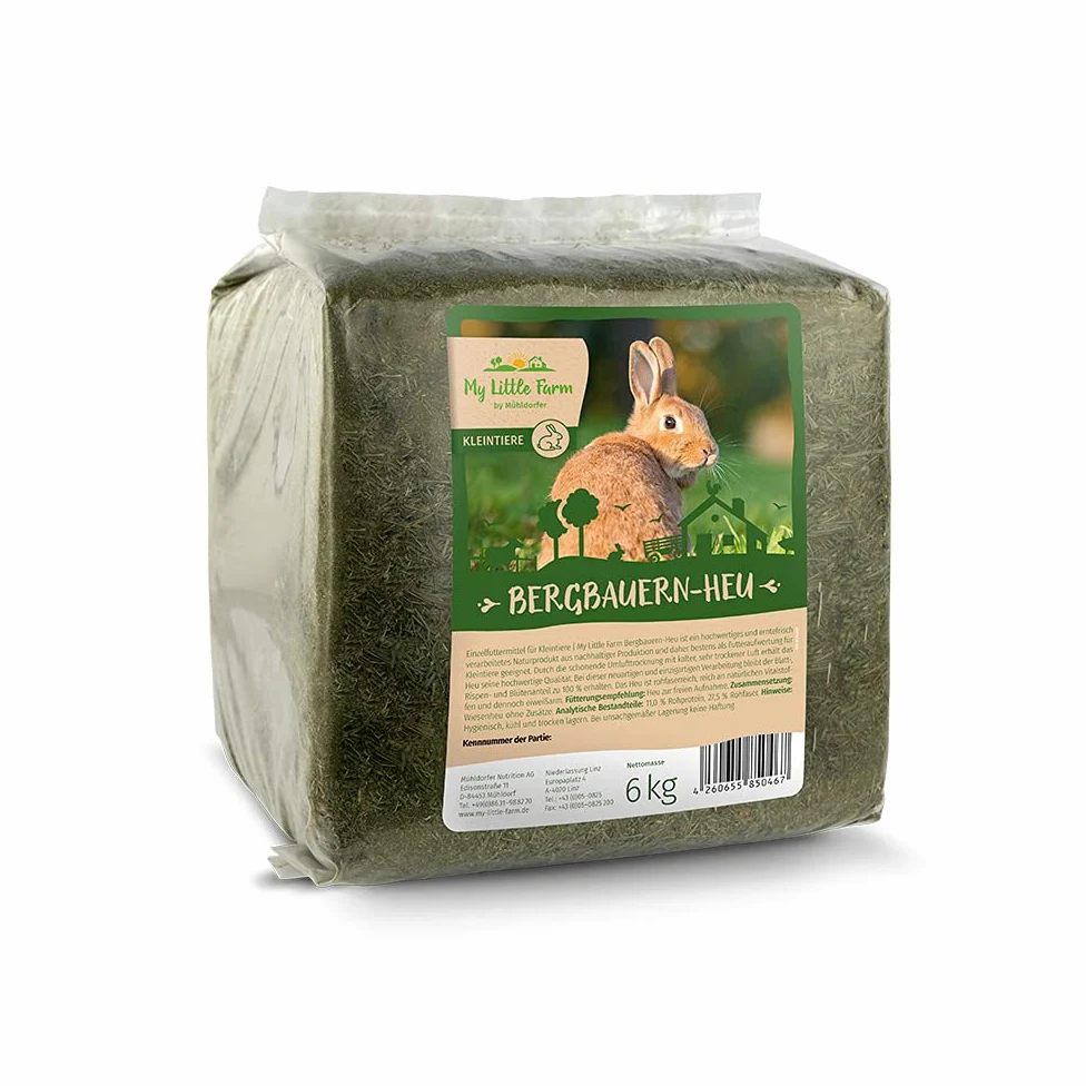 My Little Farm - Heu per conigli, criceti e piccoli animali, palline preporzionate, essiccate delicatamente ad aria fredda