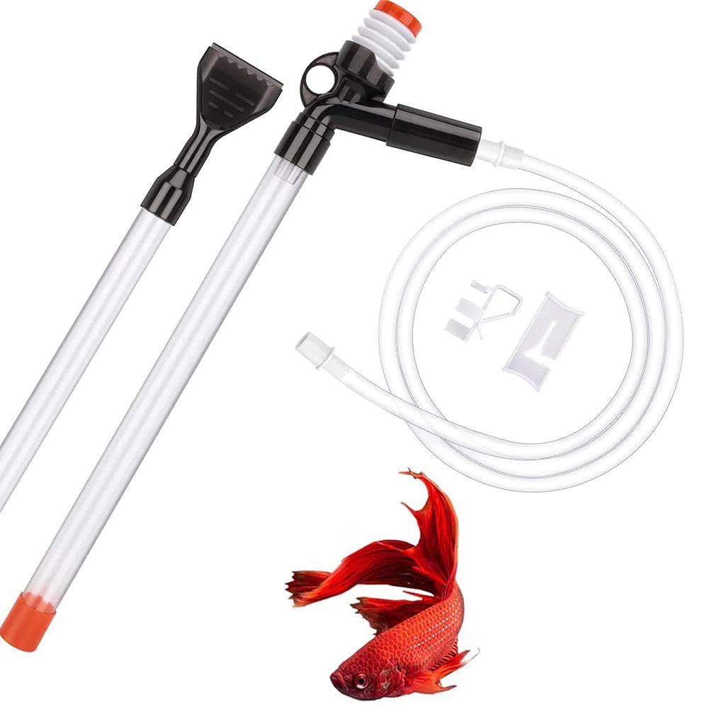 Aspirarifiuti Per Pulizia Acquario, Sifone Aspirarifiuti Acquario, Pompa Sifone Acquario, Fish Tank Ghiaia Cleaner, Con Pulsante Pressione Dell'aria, per Cambia L'acqua, Lava Sabbia, Succhia Feci
