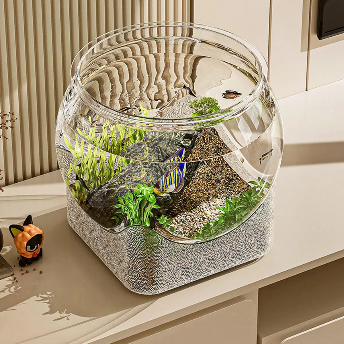Acquario Rotondo - Acquario, Acquario A Forma Di Ciotola |. Acquario Per Betta Acquario Per Acquario Per Betta Vaso Decorativo Per Pesci Per Acquario
