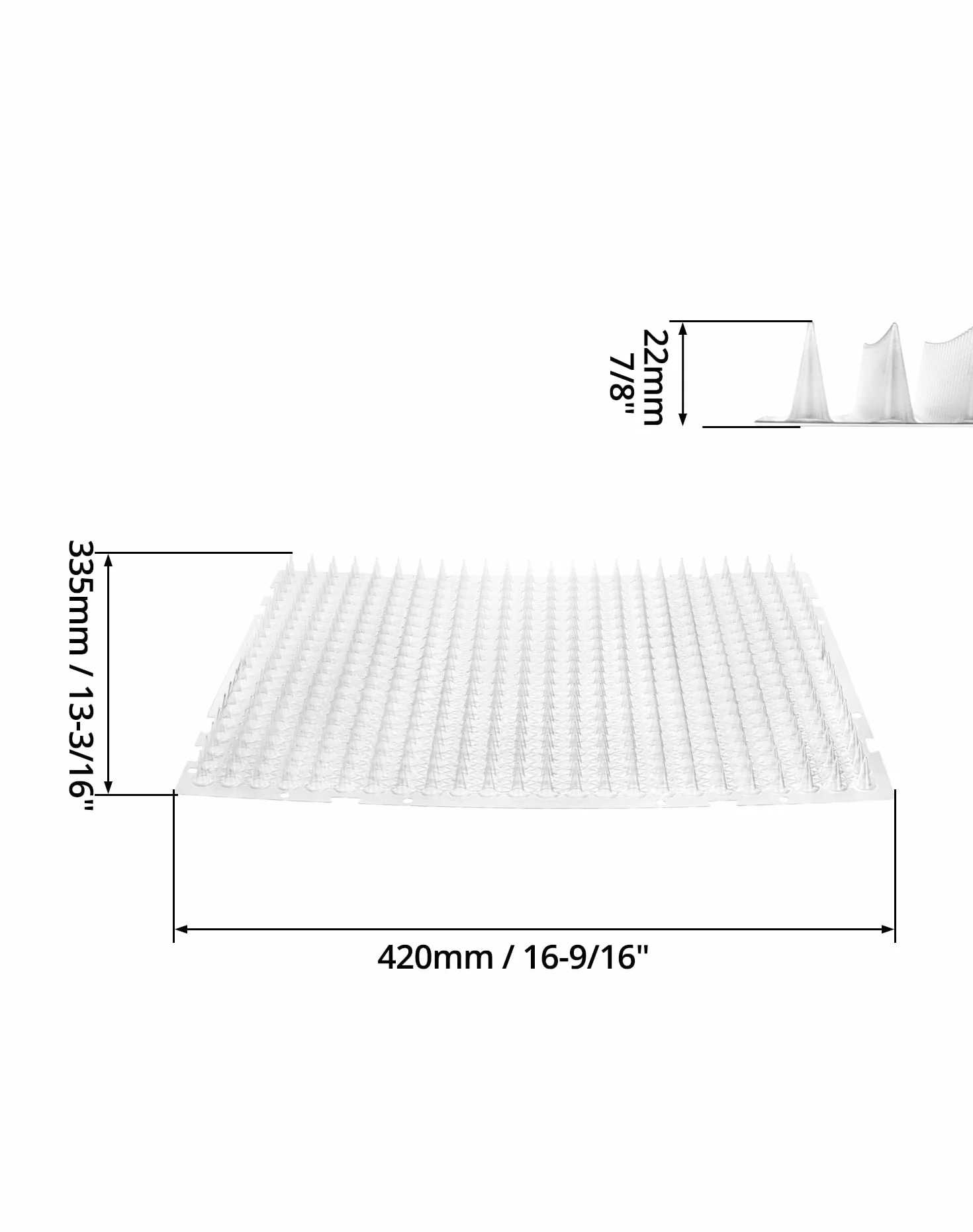 QWORK® Confezione da 6 tappetini repellenti per Gatti Trasparenti 34x42 cm, Tappetino Chiodato per respingere i Gatti in Interni ed Esterni