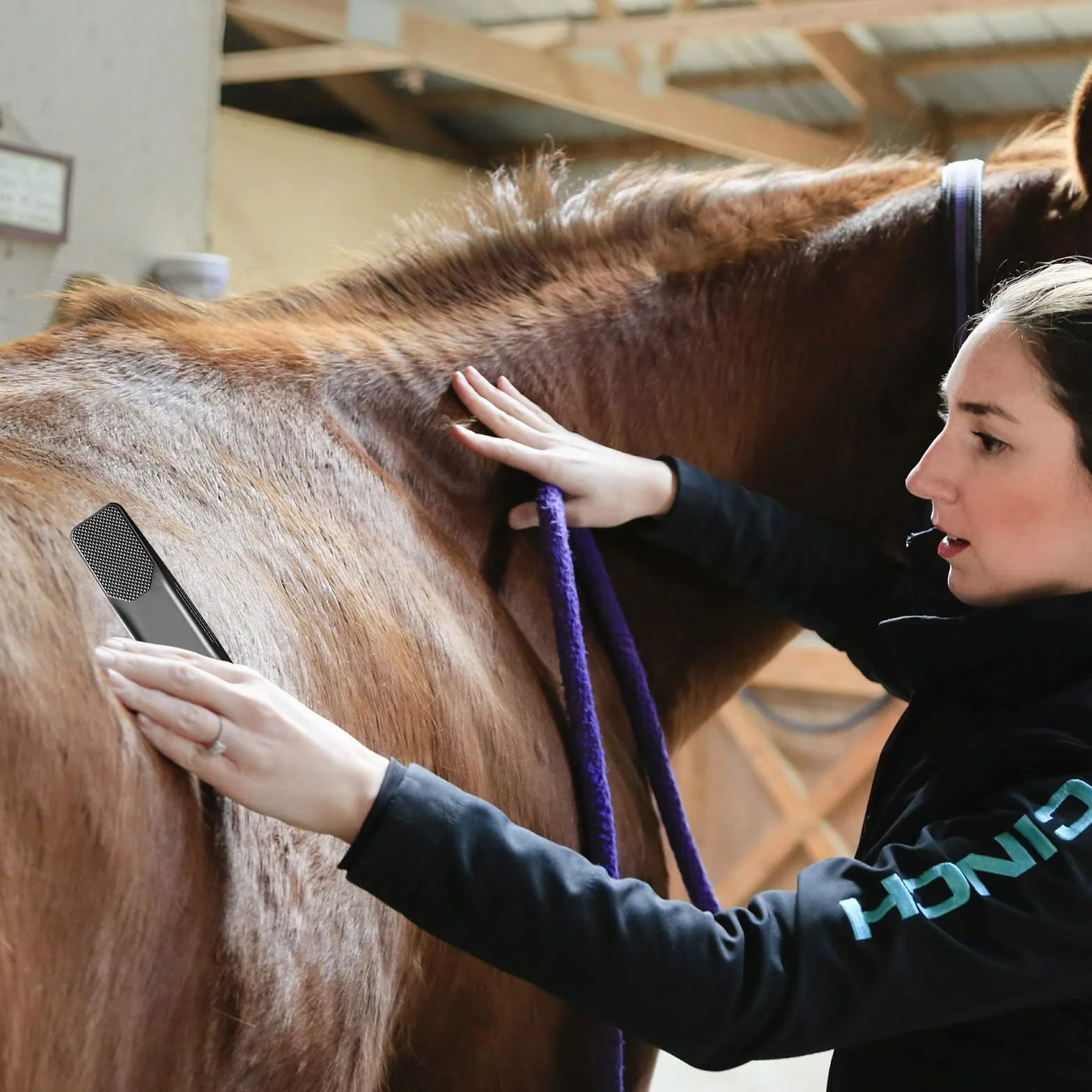Pettine Massaggiante per Cavalli, Spazzola per Cavalli in gomma, Shedding Grooming Spazzola, Bellezza del Cavallo Horse Brushes for Grooming per Pulizia Massaggio e Cura