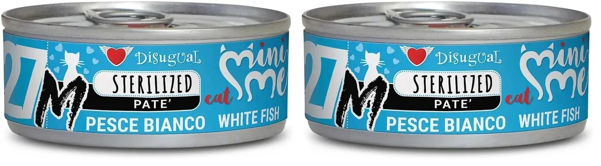 DISUGUAL Mini-ME M Cat sterilizzato, pesce bianco, 12 x 85 g (Confezione da 2)