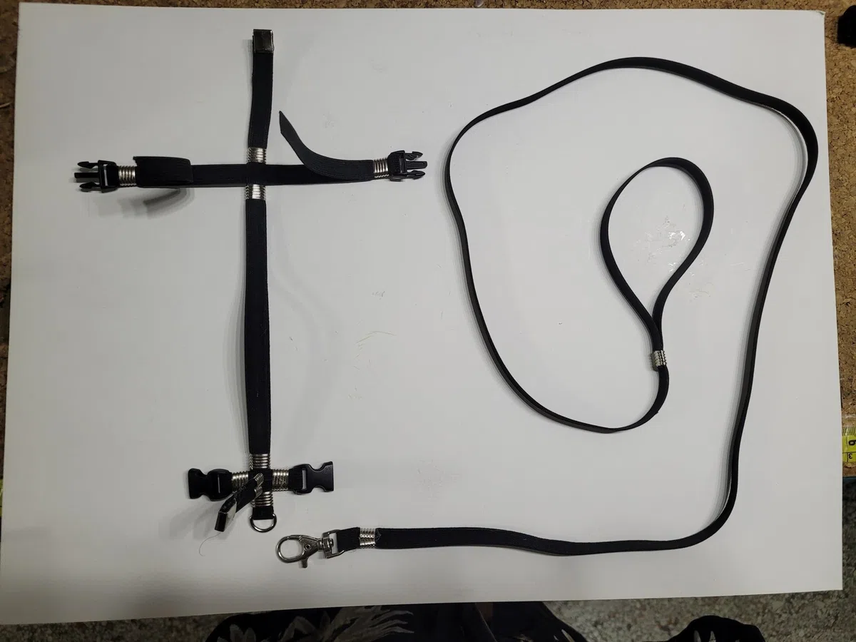 PETTORINA PAPPAGALLI NERA regolabile ATTACCO RAPIDO, MISURA da cocorite ad amazzone elastica nastro 10mm, fibbie plastica o metallo GUINZAGLIO 10mm 1M (nera fibbie plastica)