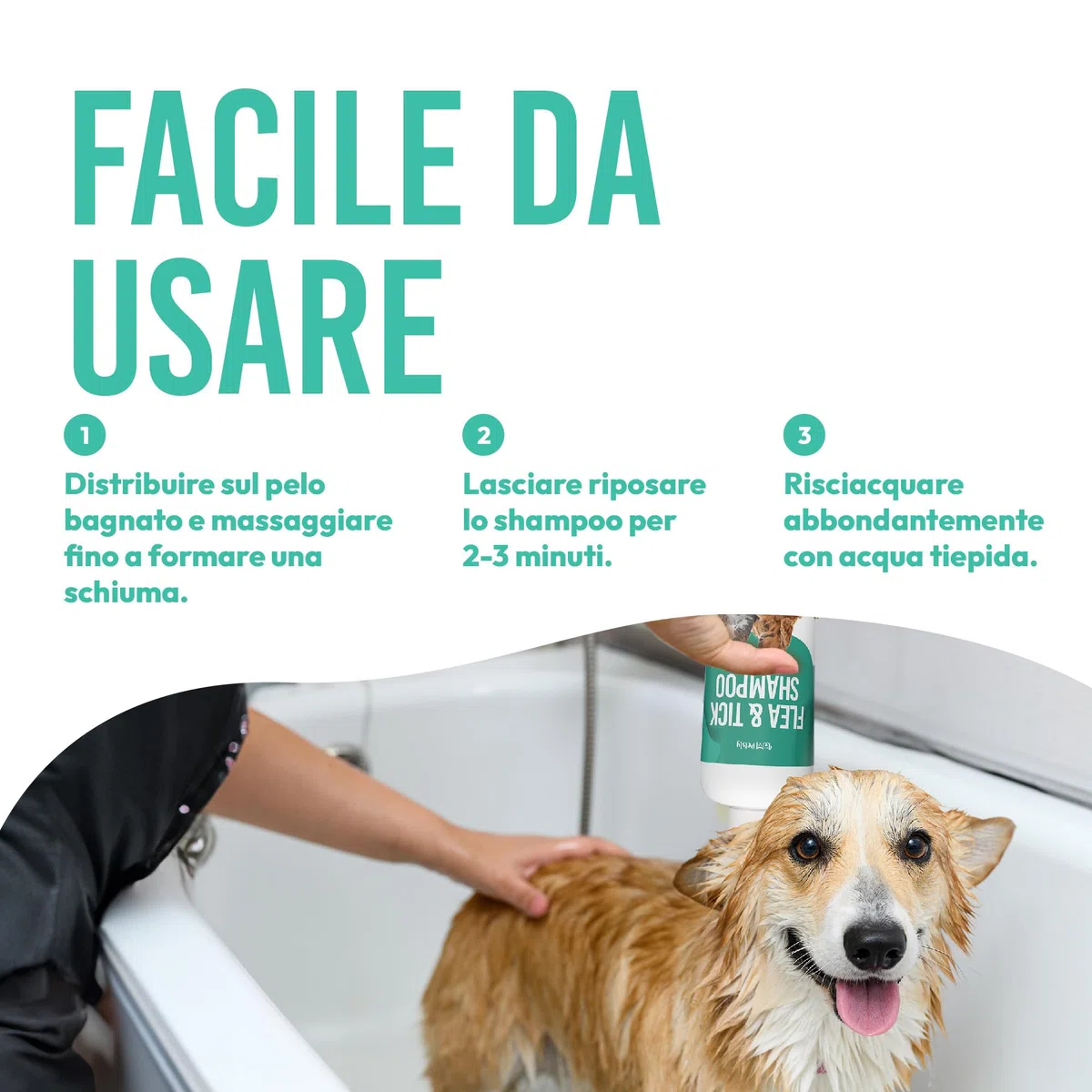 Petsly® Shampoo Antipulci per Cani e Gatti –500 ml– Elimina Pulci e Zecche - pH Bilanciato per Pelli Sensibili, Deterge e Protegge – Formula Delicata con Aloe Vera e Camomilla – Adatto a Cuccioli