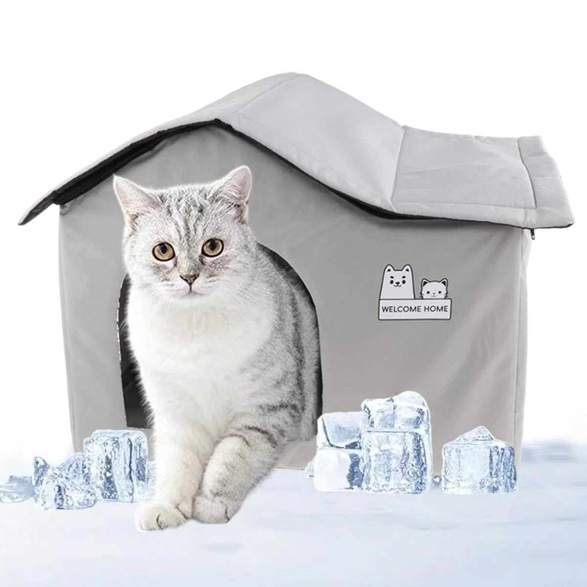 Cuccia Refrigerante Gatto, Cucce per Gatti, Casa Di Raffreddamento per Esterno Interno Con 10 Pacchi Di Ghiaccio E Facile a Prova Di Polvere, Per Gatti E Cani Di Piccola Taglia