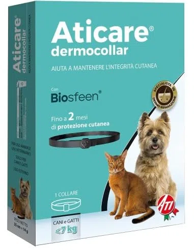 Aticare Collare per Cani Inferiore a 8 kg per Mantenere l'Integrità Cutanea contro la Dermatite Atopica