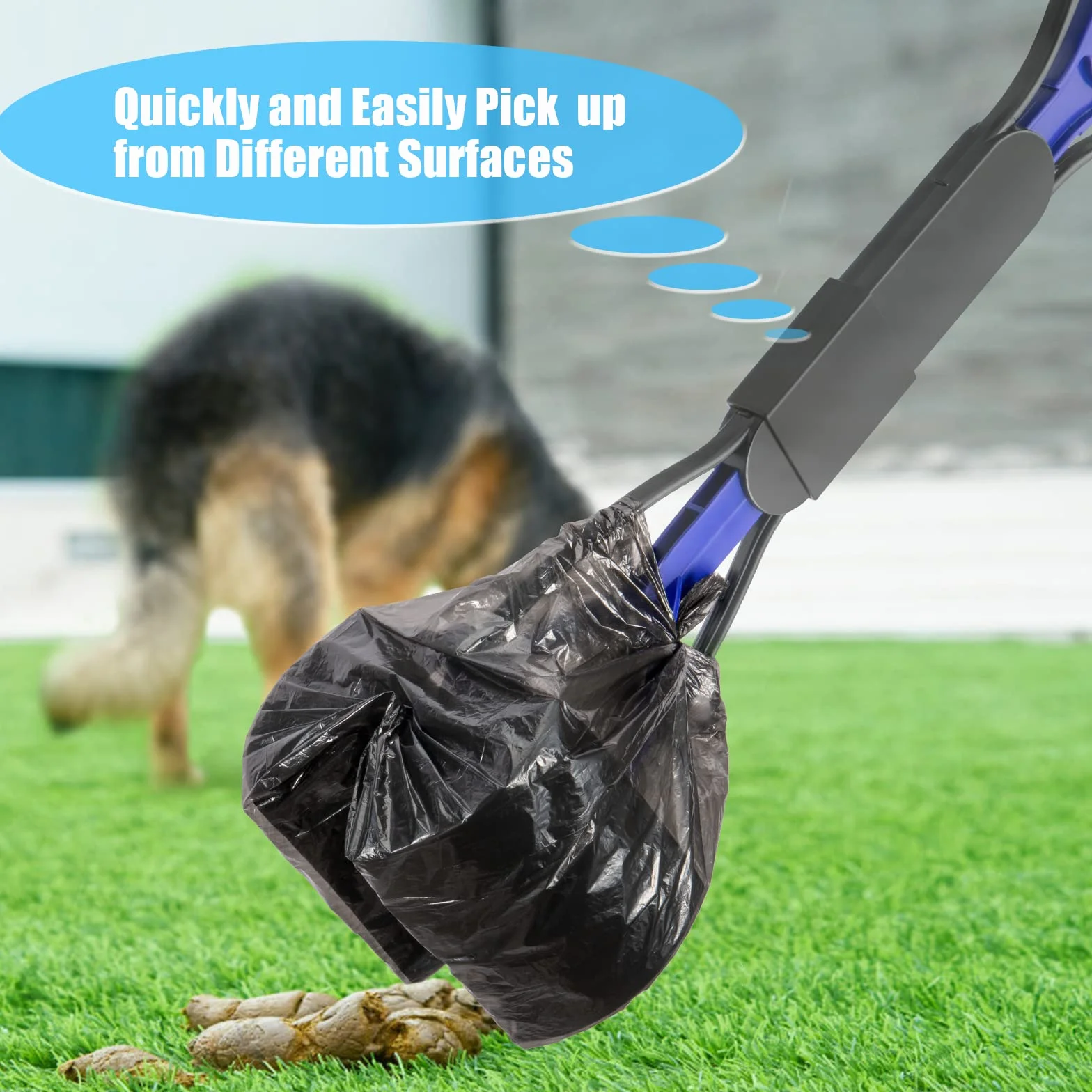 70cm Paletta per Cacca Cani con Manico Lungo,Pooper Scooper Cane,Raccogli Cacca Cane