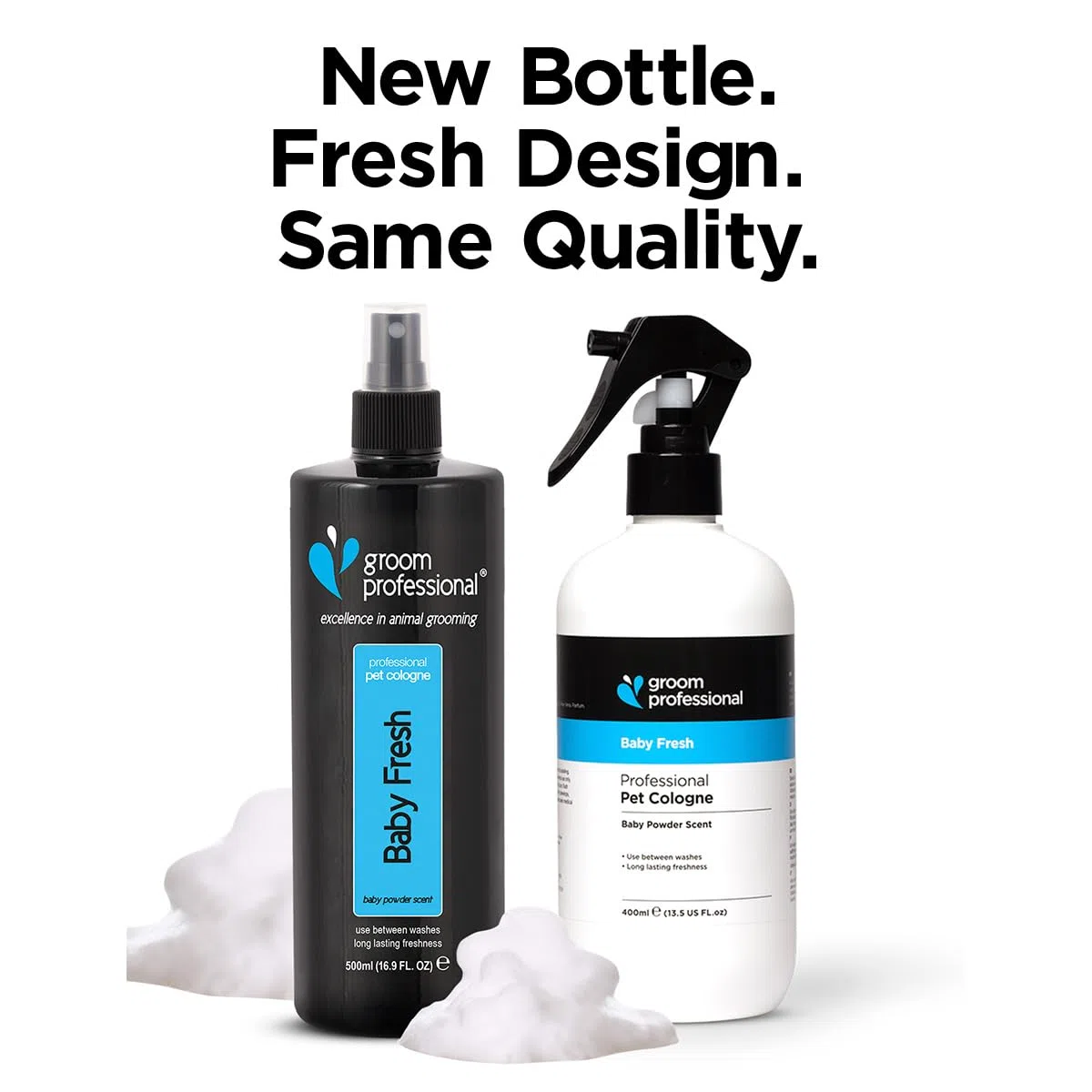 Groom Professional Baby Fresh Dog Cologne (400 ml) – Salon Size Refreshing Spray with Baby Powder Scent, Keeps Dogs Smelling Clean and Fresh, Long-Lasting Formula, Made in UK
