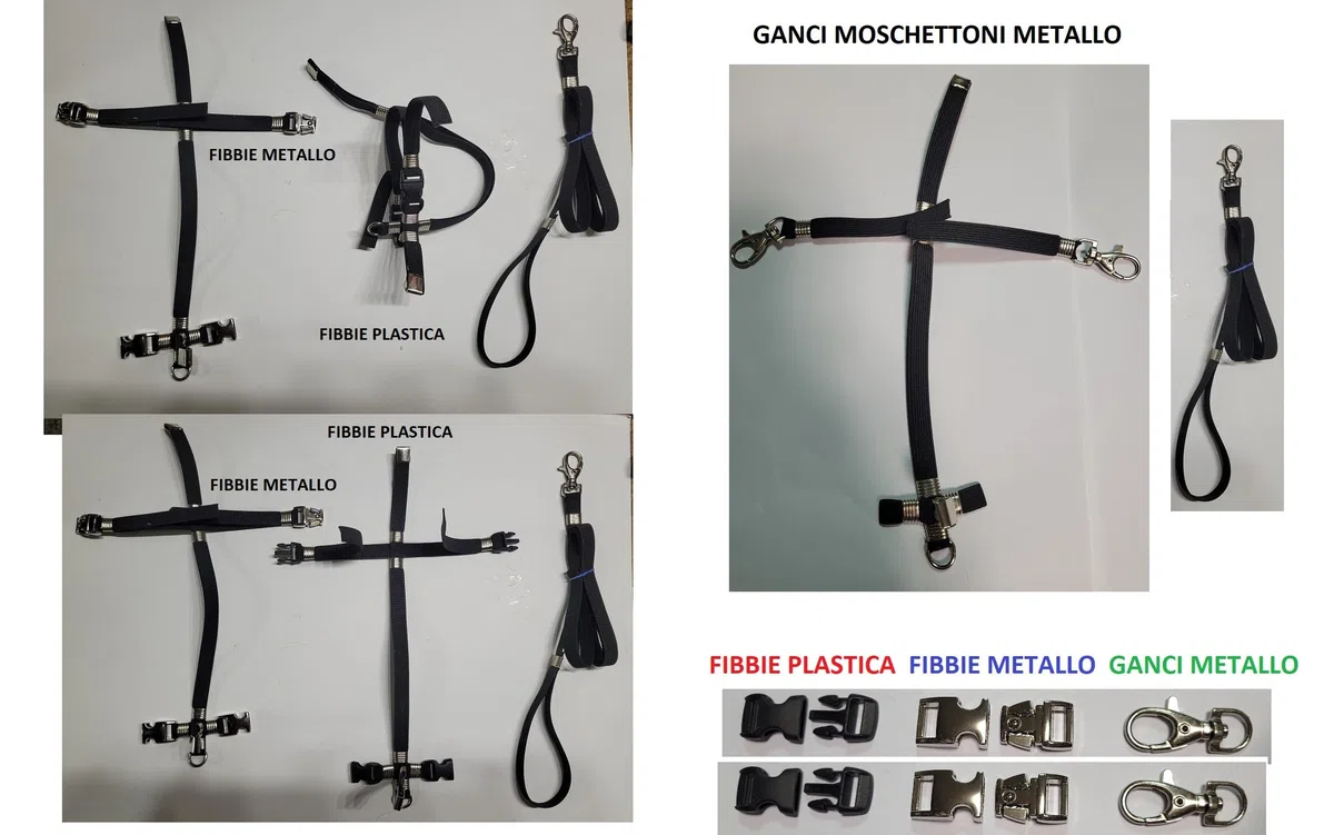 PETTORINA PAPPAGALLI NERA regolabile ATTACCO RAPIDO, MISURA da cocorite ad amazzone elastica nastro 10mm, fibbie plastica o metallo GUINZAGLIO 10mm 1M (nera fibbie plastica)