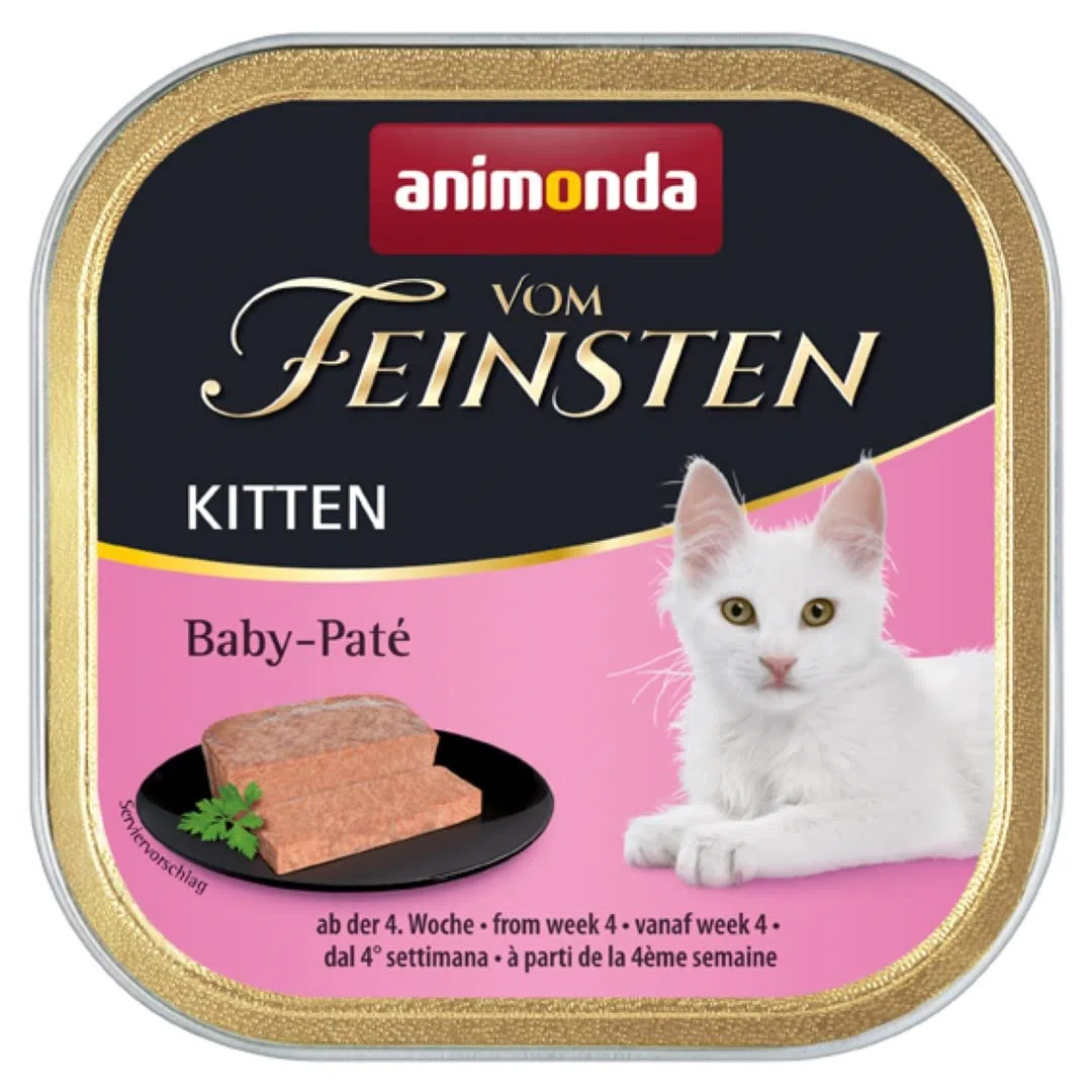 animonda Vom Feinsten Kitten, alimento umido per gattini in crescita nel primo anno di vita, Baby-Paté, 32 x 100 g
