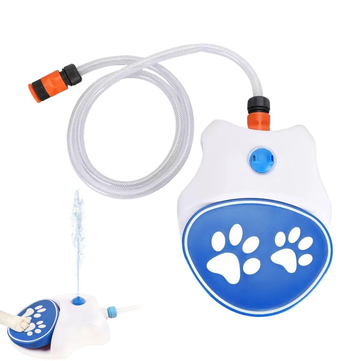 Irrigatore Per Cani Attivato Con La | Dispenser D'Abbeveraggio Per Animali Con Tubo Da 1,62 m - Irrigatore Per Cani Attivato Con La - Esterno Giardino Prato Balcone Estate Calda