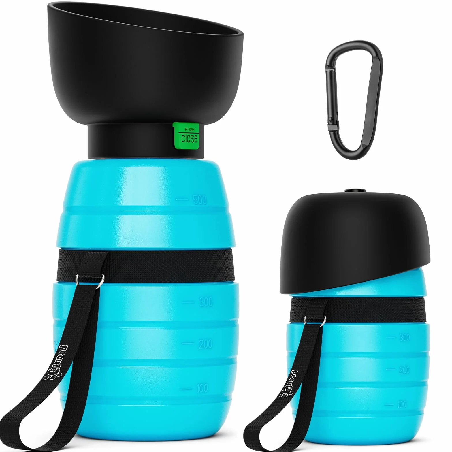 Pecute Bottiglia d'acqua Portatile per Cani (500ml), Distributore d'acqua per Cani e Gatti, Leggero e Portatile, Adatto per Viaggi Lunghi o Brevi