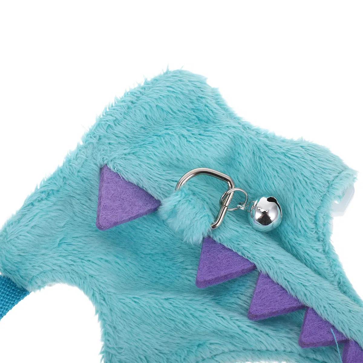 jojofuny Imbracatura e Guinzaglio per Piccoli Animali Set Pettorina a Gilet Dinosauro Blu Guinzaglio Corto Regolabile per Conigli Furetti Criceti e Lucertole Adatto per Passeggiate