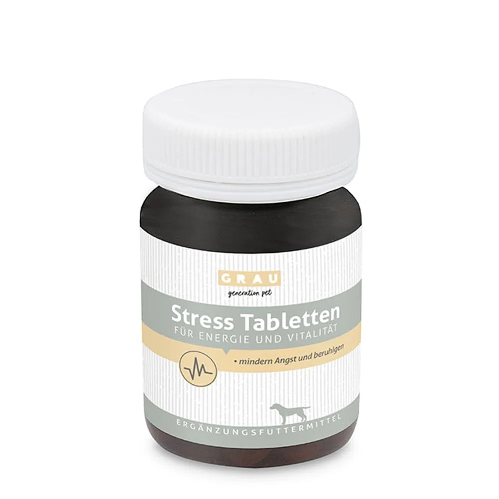 GRAU - l'originale - compresse antistress, rilassamento naturale, con valeriana, bacche addormentate e complesso vitaminico B, confezione da 1 (1 x 120 pezzi), alimento complementare per cani