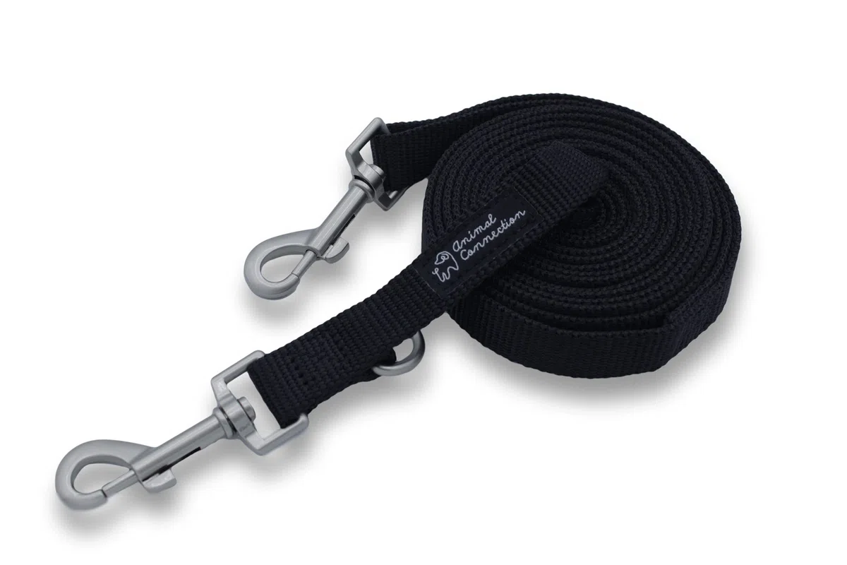 GUINZAGLIO Cani ADDESTRAMENTO in Nylon, 3 Metri RIDUCIBILE 1,5. Tanti colori disponibili (M/L, Nero)