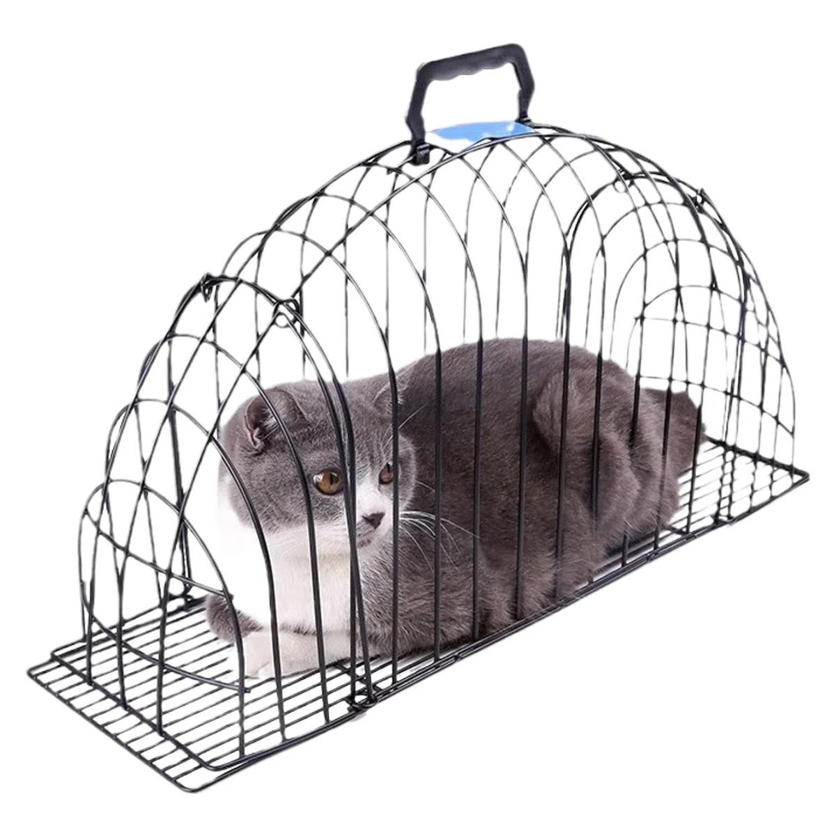 Gabbia da bagno per gatti – Gabbia per gatti che soffia | Gabbia portatile per gatti | Facile strumento per il bagno del gatto | Gabbia per lavare i gatti | Stabile gabbia per il bagno per gatti e per