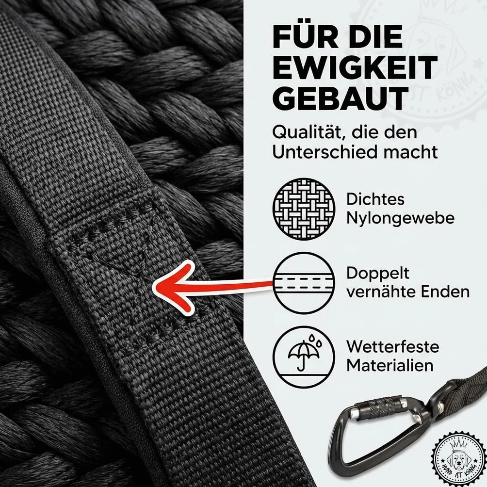 Linea di resistenza impegnativa 10m / 20m per cani con moschettone di sicurezza, guinzaglio per cani con passante inclusa borsa gratuita