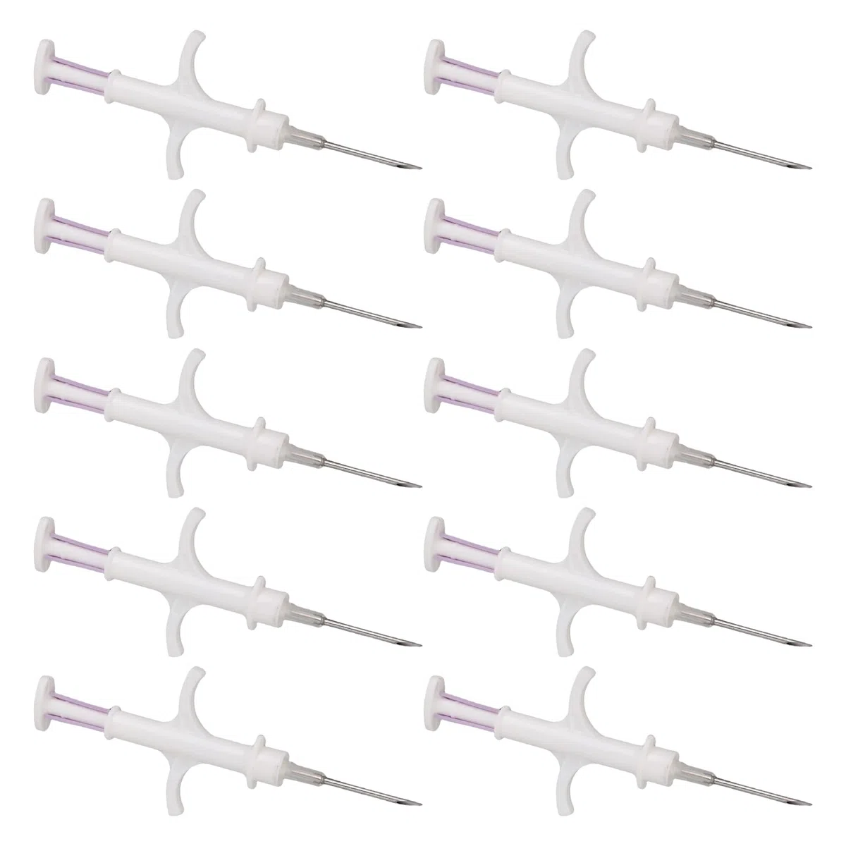 Denash Tag di Microchip per Animali Domestici 10 Pacchetti, Microchip per Animali con Codice a 15 Cifre per Cani Gatti di Bestiame di Tracciamento e Gestione dei Pesci Pollame (2,12 * 12mm)