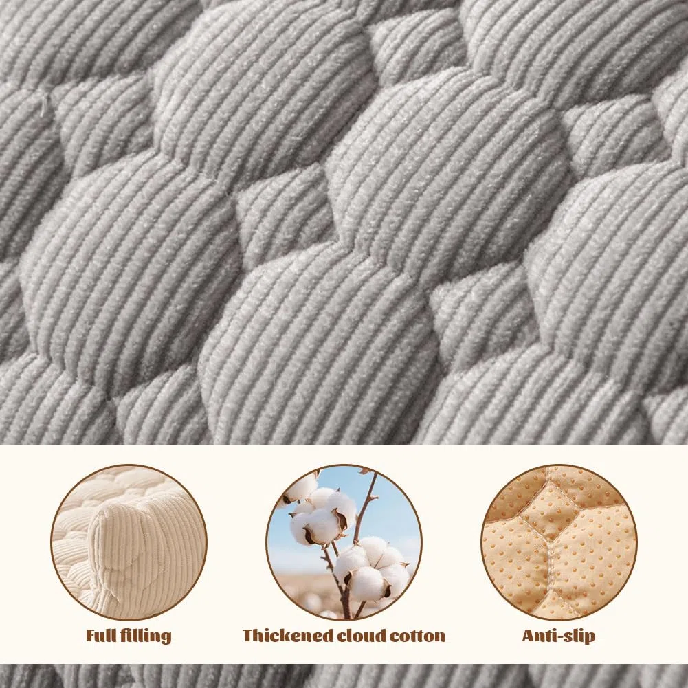 Divano Letto per Cani, 75x75cm Cuscino Morbido Lavabile per Cani, Cuccia per Cani per Divano con Bordo, Protezione Divano, Cuscino Cane Antiscivolo per Cani Piccoli e Medi e Gatti, Grigio Chiaro
