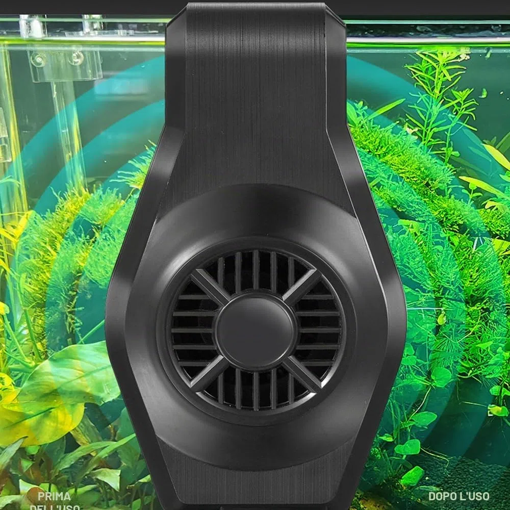 MiOYOOW Mini Refrigeratore per Acquari, Piccolo Ventole di Raffreddamento con Ampia Uscita dell'Aria, USB Ventilatore per Acquario per Acqua Dolce e Salata