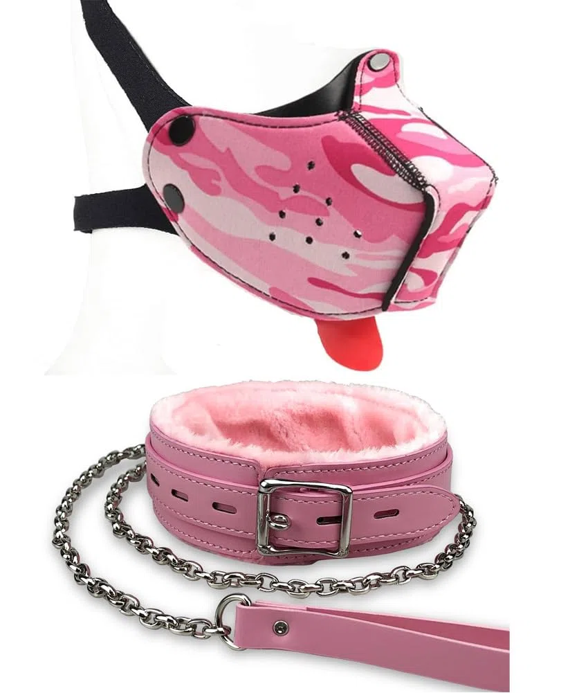 Maschera in neoprene per cuccioli di cane, con cappuccio e cappuccio per giocare (rosa, taglia unica)