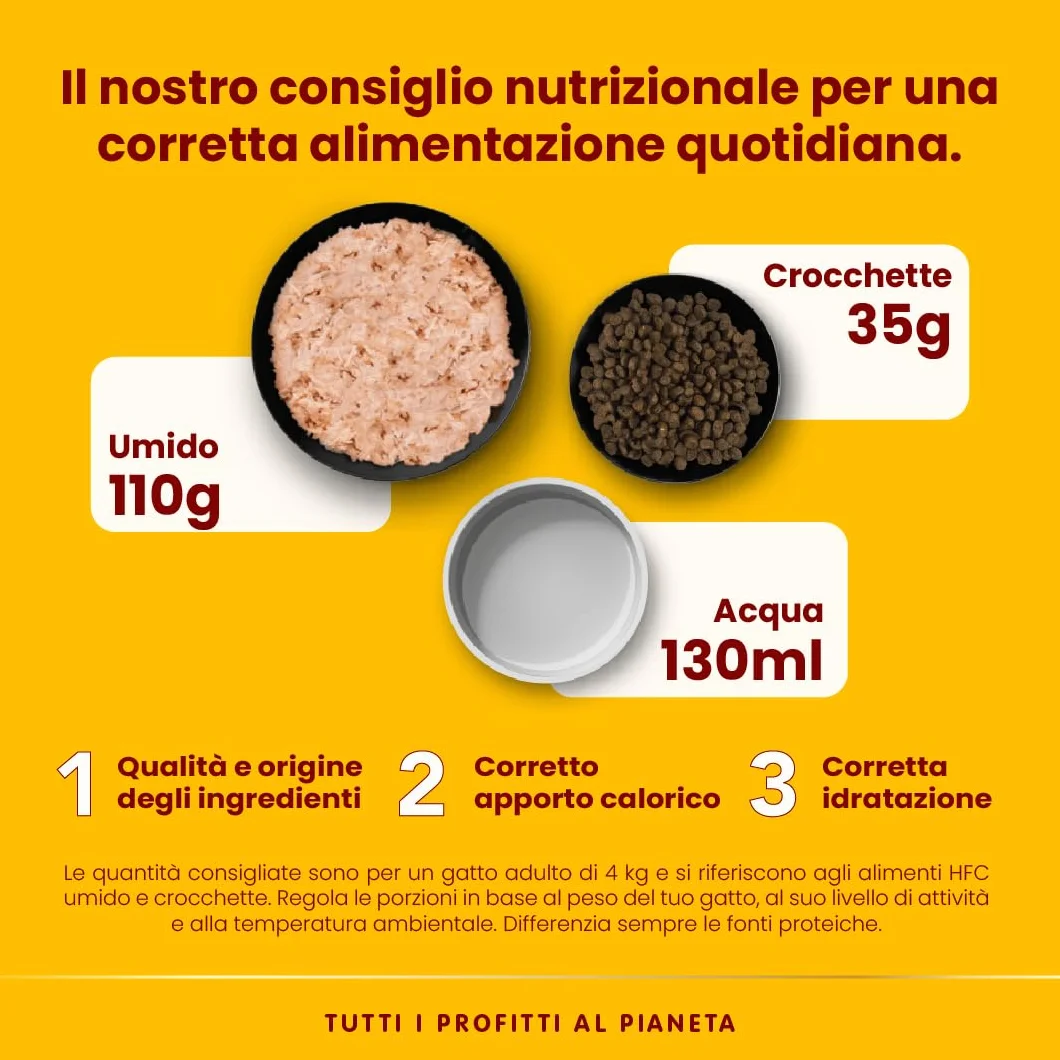 Almo Nature HFC Complete, Alimento Umido per Gatti Adulti - Salmone e Tonno con Carote - 70g, Confezione da 24
