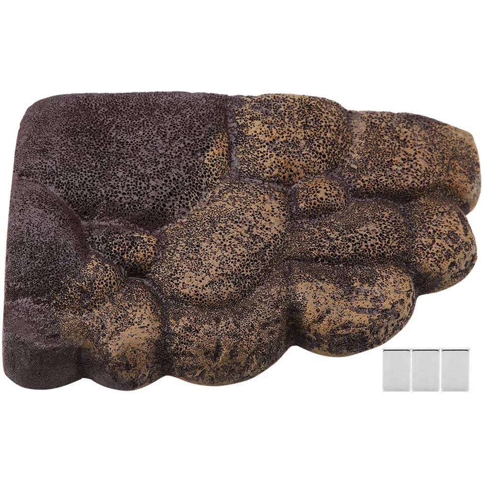Resina Tartaruga Magnetic Basking Isola Galleggiante Isola Basking Ramp Tartaruga arrampica Pietra Acquario Paesaggio Ornamento Habitat Decor per Semi Animali Acquatici(NS-78)