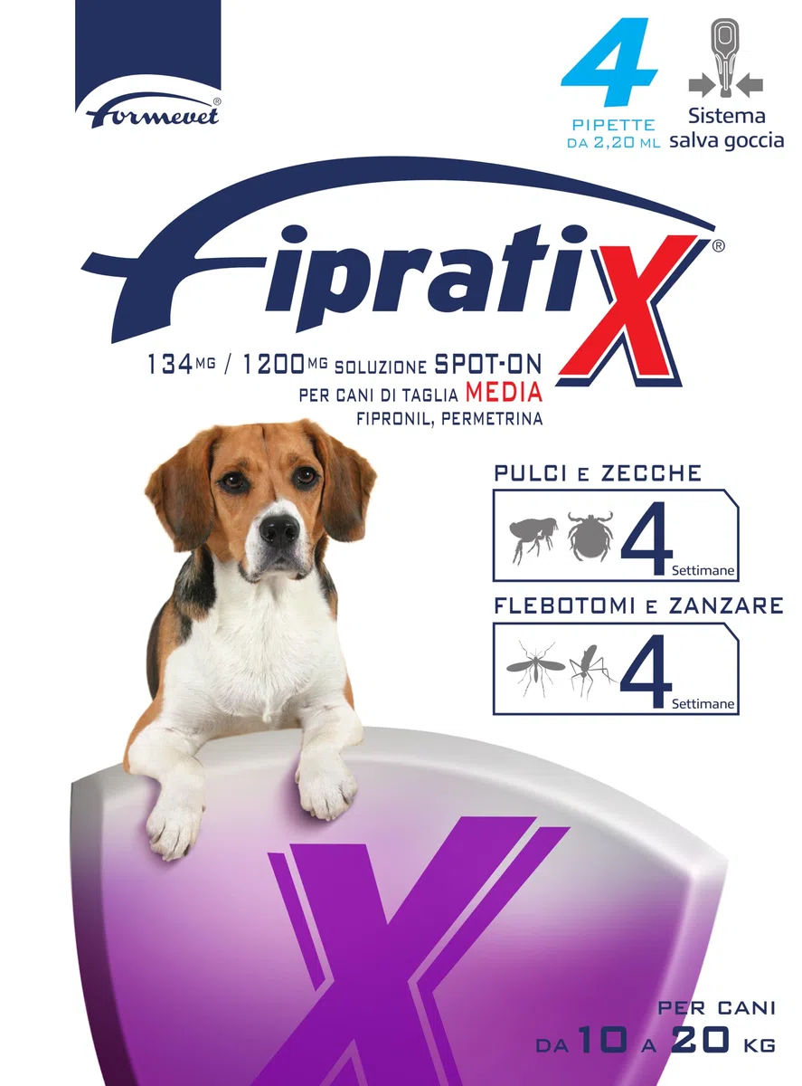 Fipratix Fipratix 134 Mg/1200 Mg Soluzione Spot-on per Cani di Taglia Media