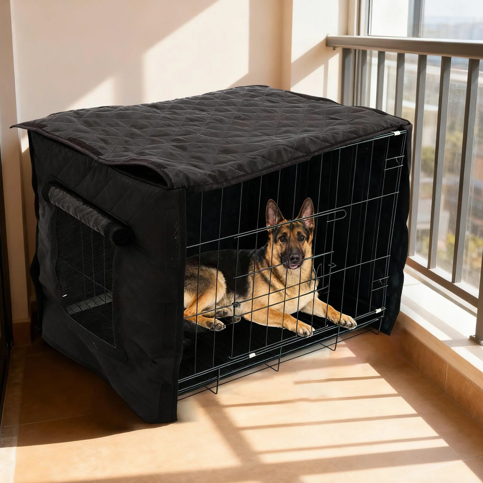 Coperture Per Cucce E Gabbie Per Cani | Isolata Termicamente E Ventilata Con La Privacy,Copertura Impermeabile Per Gabbia,Per L Inverno All Aperto Il Patio Il Campeggio La Casa E Cucciolo