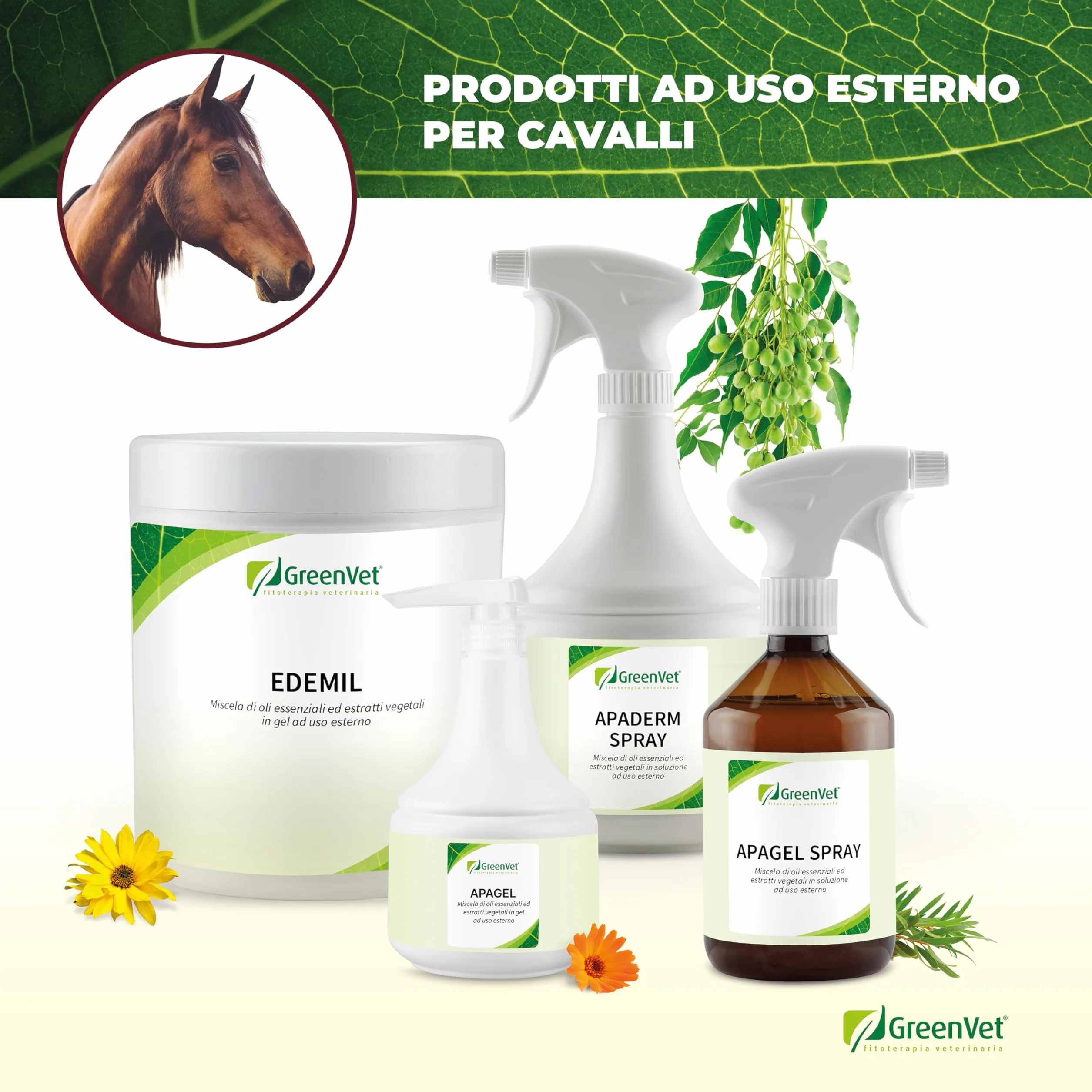 APADERM SPRAY 500 ml cavalli - con olio di Neem (Azadirachta indica)