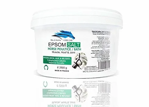 bleu & marine Bretania - Sale di Epsom Impacchi per Cavalli 2.5Kg | Riduzione del Gonfiore Post-Esercizio | Trattamento per Dolori Articolari | Lenitivo per Prurito della Pelle, Ascessi Zoccoli