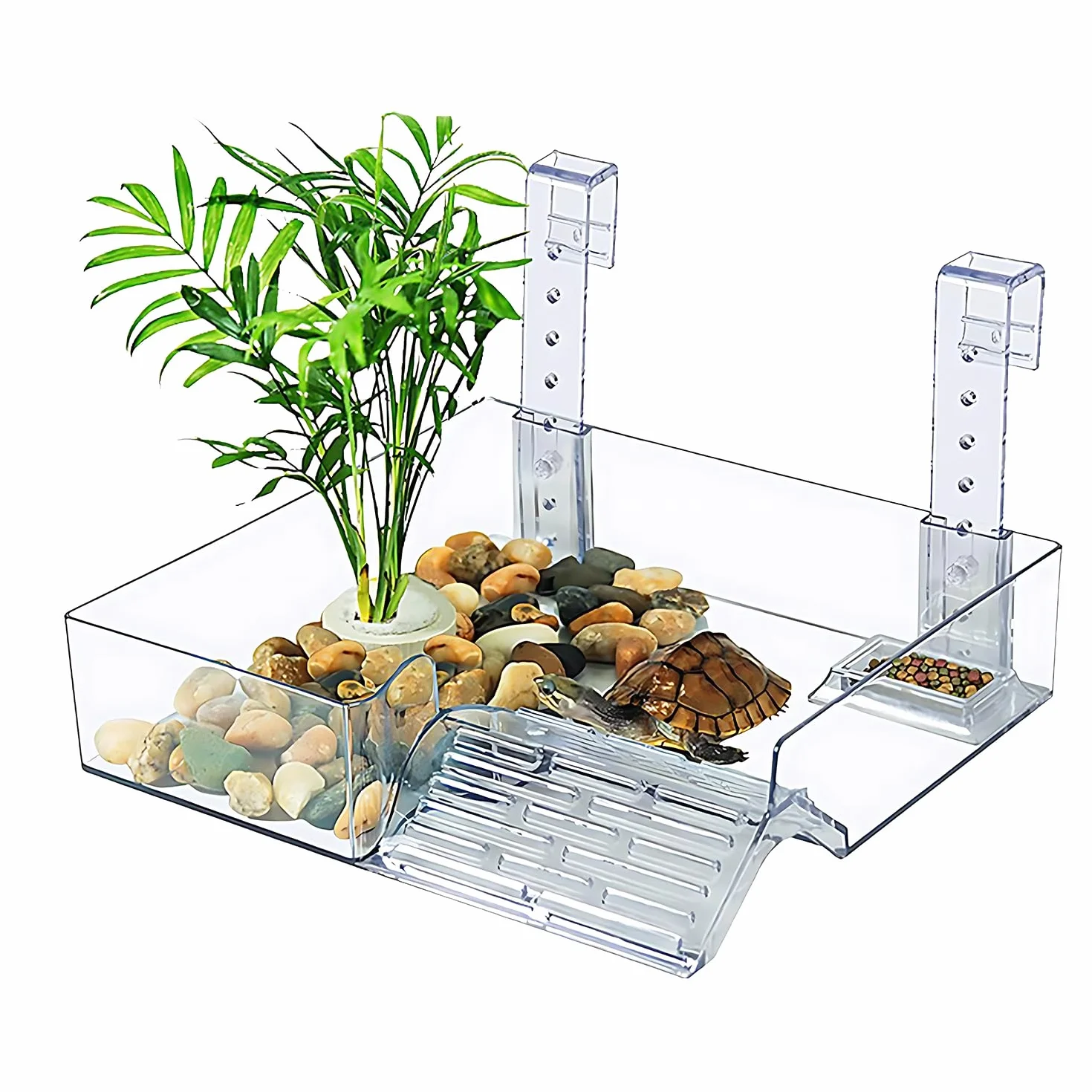 Piattaforma per Basking Delle Tartarughe In Acrilico, Rettile Acquatico Piattaforma Tartaruga, Rampe per Tartarughe In Acrilico, Accessori per acquari, per Tartarughe Marine, Piccoli Rettili, L