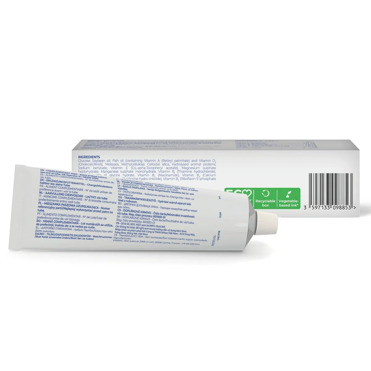Virbac Nutri-Plus Gel | 120 g | Alimento complementare per cani e gatti per l'integrazione nutrizionale e la convalescenza | Stimolante dell'appetito, vettore energetico altamente concentrato