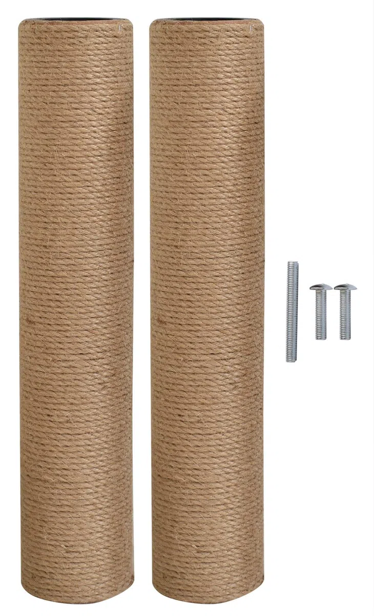 Lizi fashion 1031 [M8 M10] Tiragraffi di ricambio per albero di gatto,palo tiragraffi gatti,palo albero gatto con vite, BASIC/2PCS/40.5CM,M8
