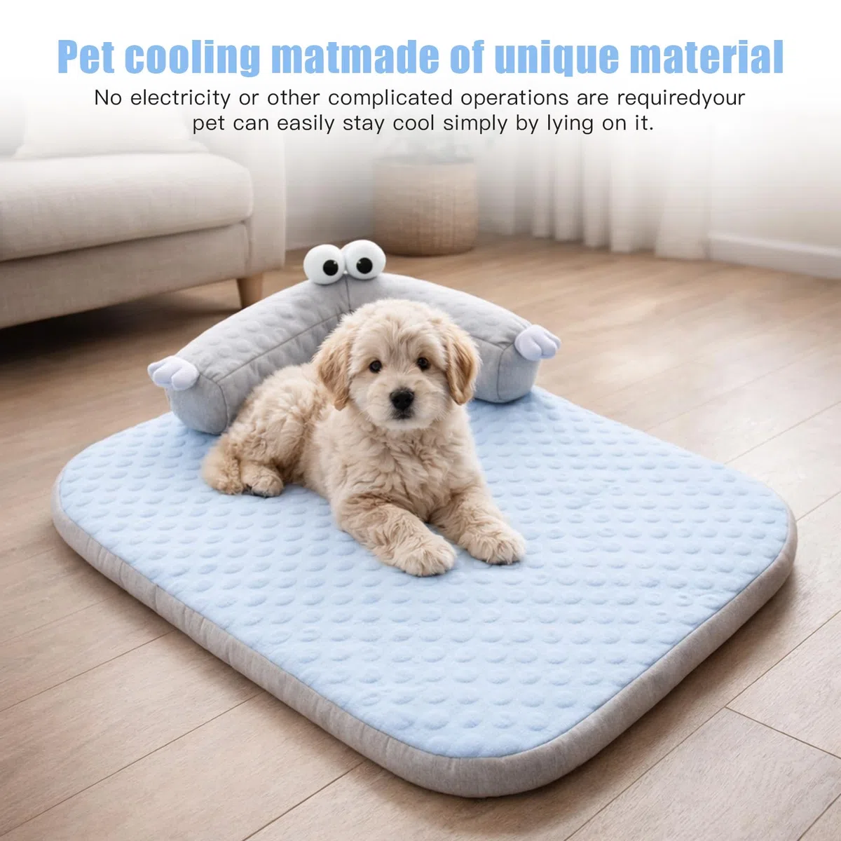 Letto refrigerante per cani e gatti – Tappetino rinfrescante in seta di ghiaccio con rivestimento lavabile – ortopedico e antiscivolo per l'estate – ideale per canili, auto e appartamento