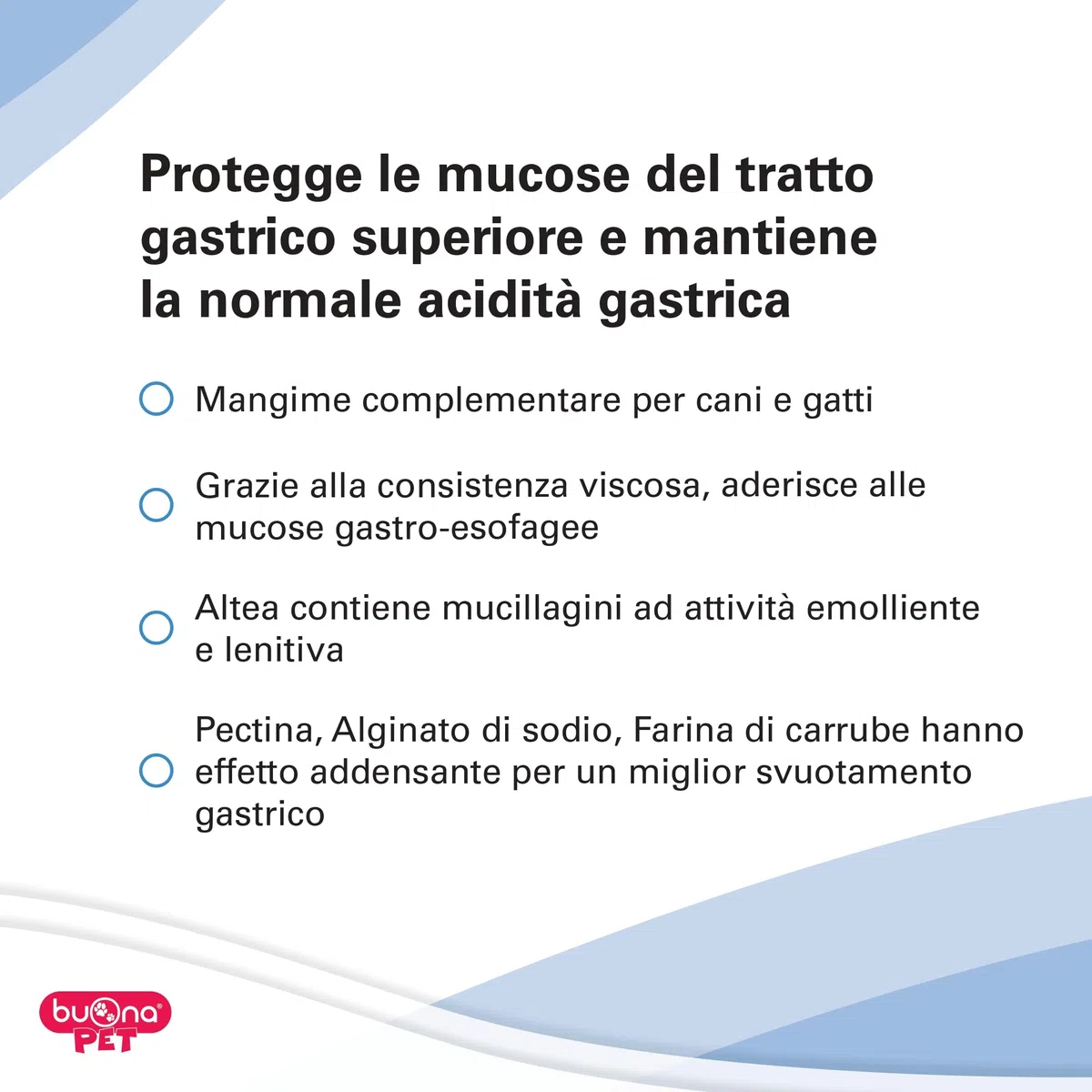 Buona Pet Protettina Gastro siringa da 30g, Mangime Complementare per Cane e Gatto, Supporto per la Funzione Gastrointestinale Superiore, Pasta Appetibile in Siringa Multirazione