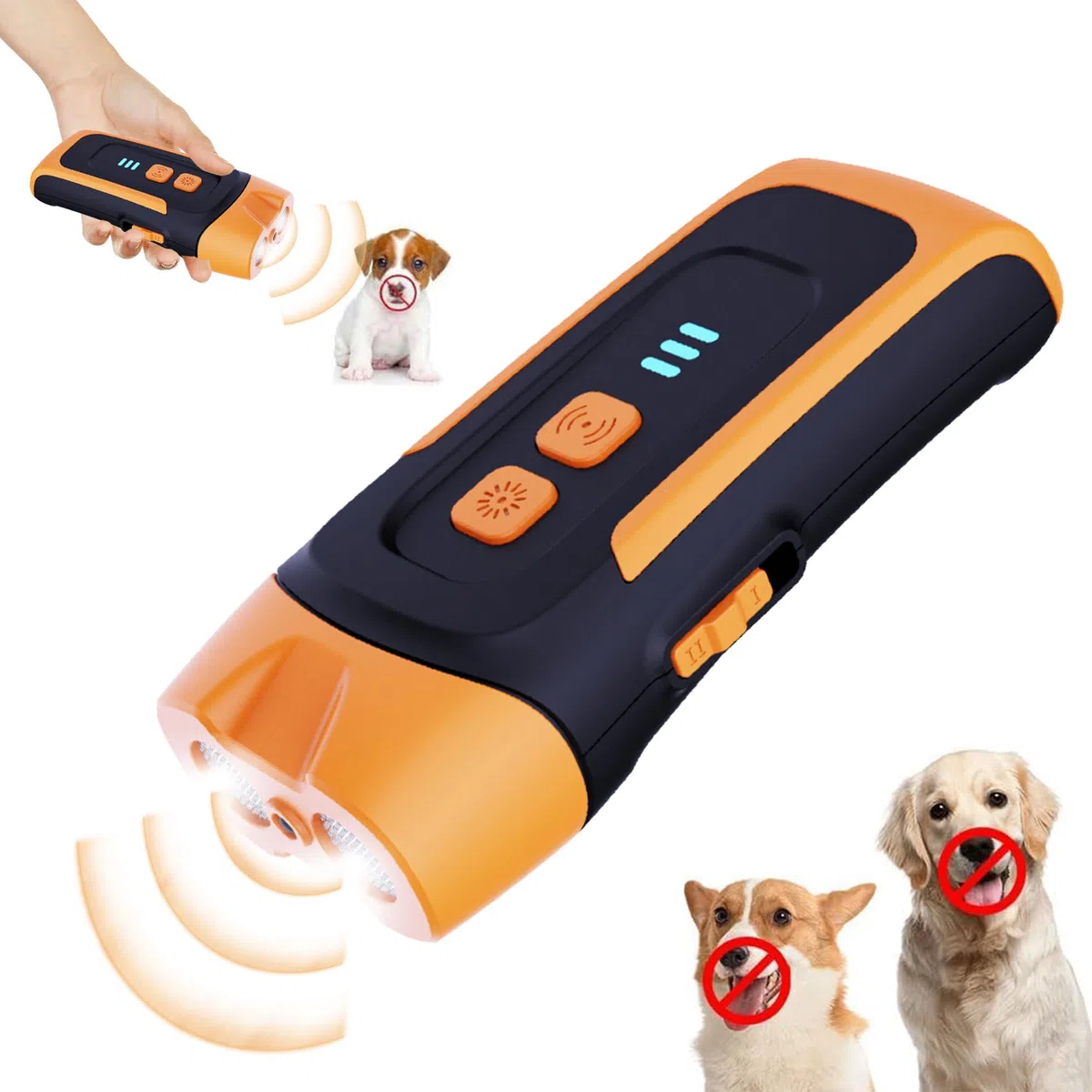 Strumento di Allenamento per Cani a ultrasuoni Portatile, Allenatore Cane da Caccia Portatile, Allenamento Senza Dolore, sostituto della Collana Antiscivolo elettrica.