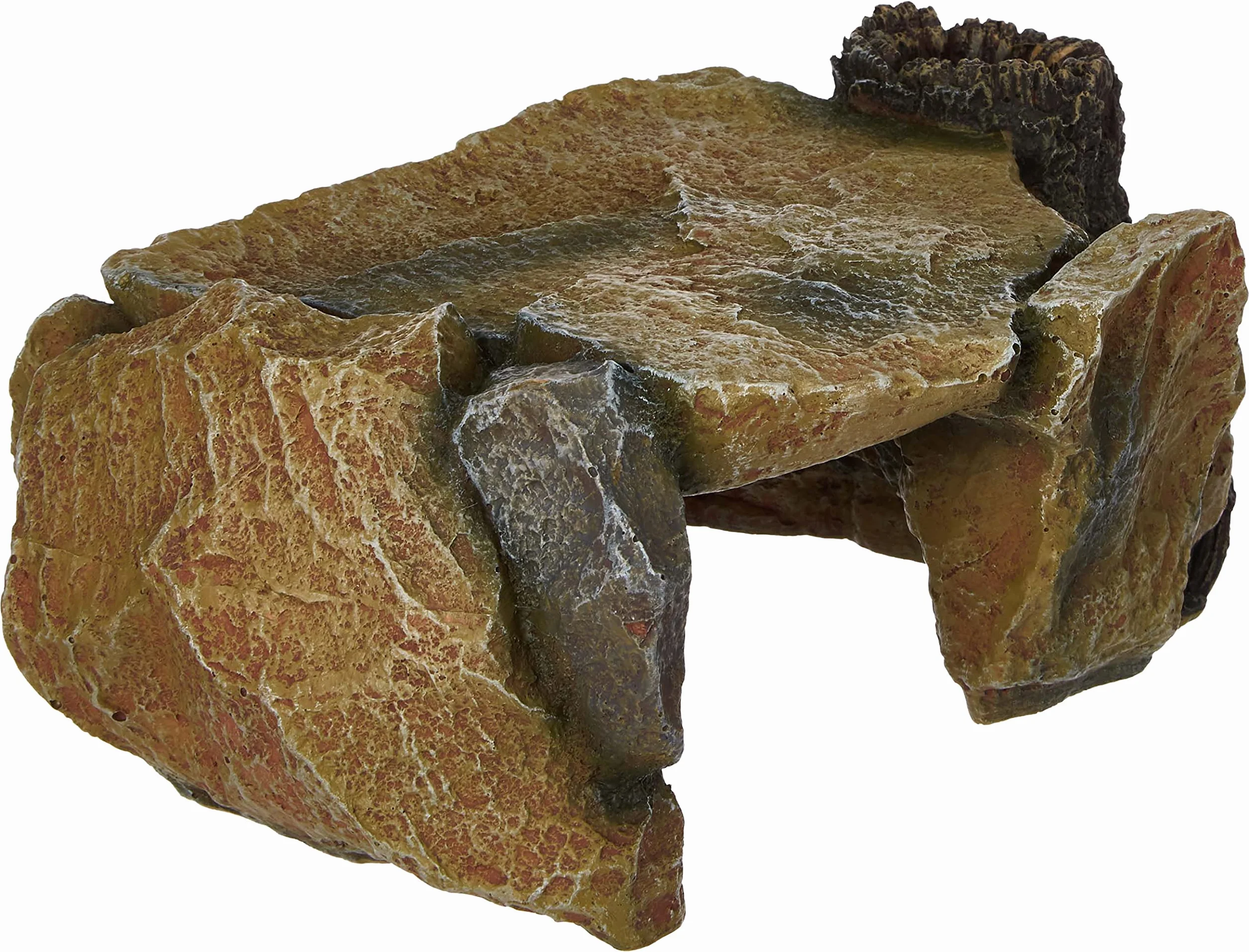 Trixie 8847 - Plateau roccioso con tronco d'albero, decorazione per acquario, 25 cm