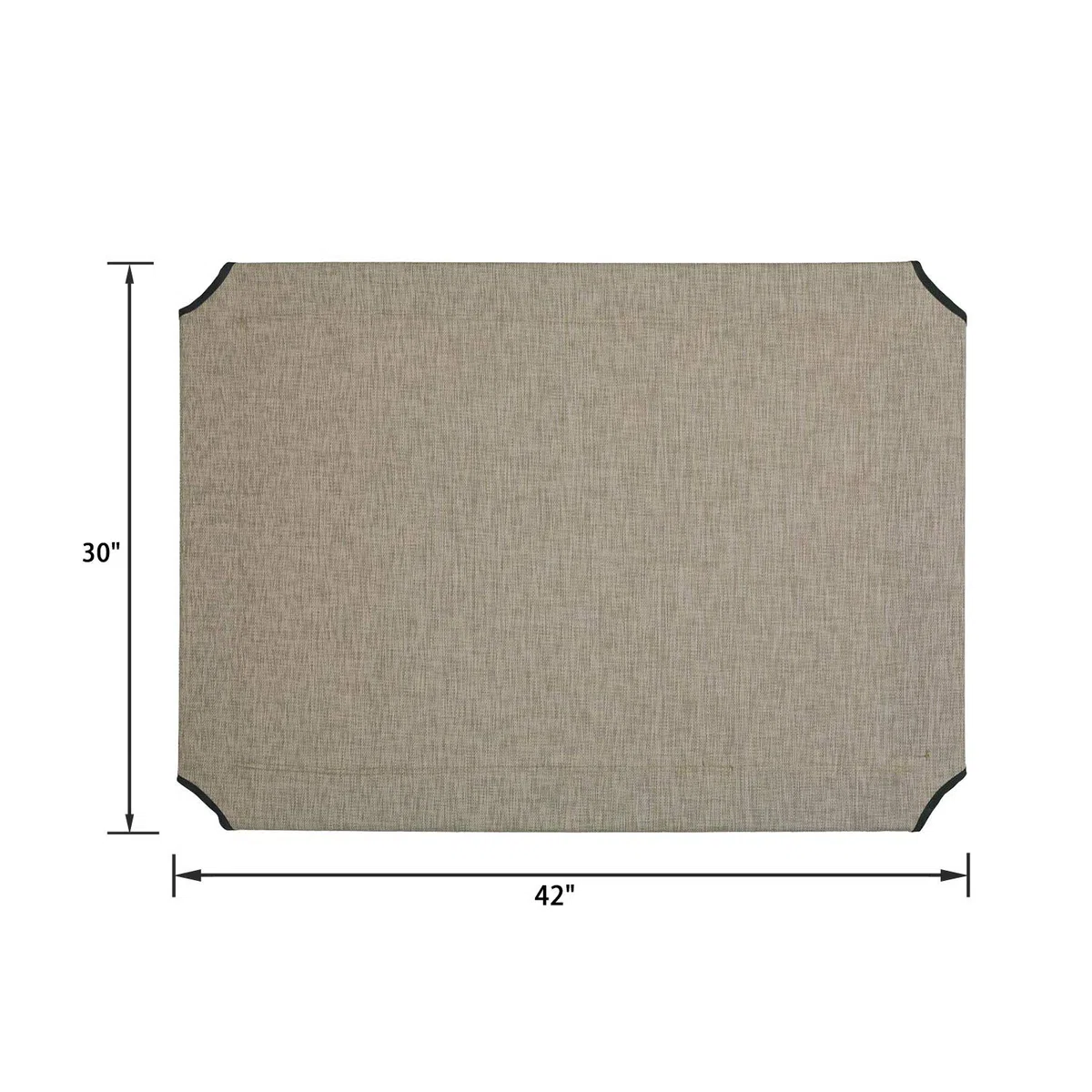 Veehoo Fodera di Ricambio per Lettino per Cani Rialzato, Lettino per Cani per Cani di Taglia Piccola, Media e Grande, Realizzato in Textilene Lavabile e Resistente, L, Caffè Beige