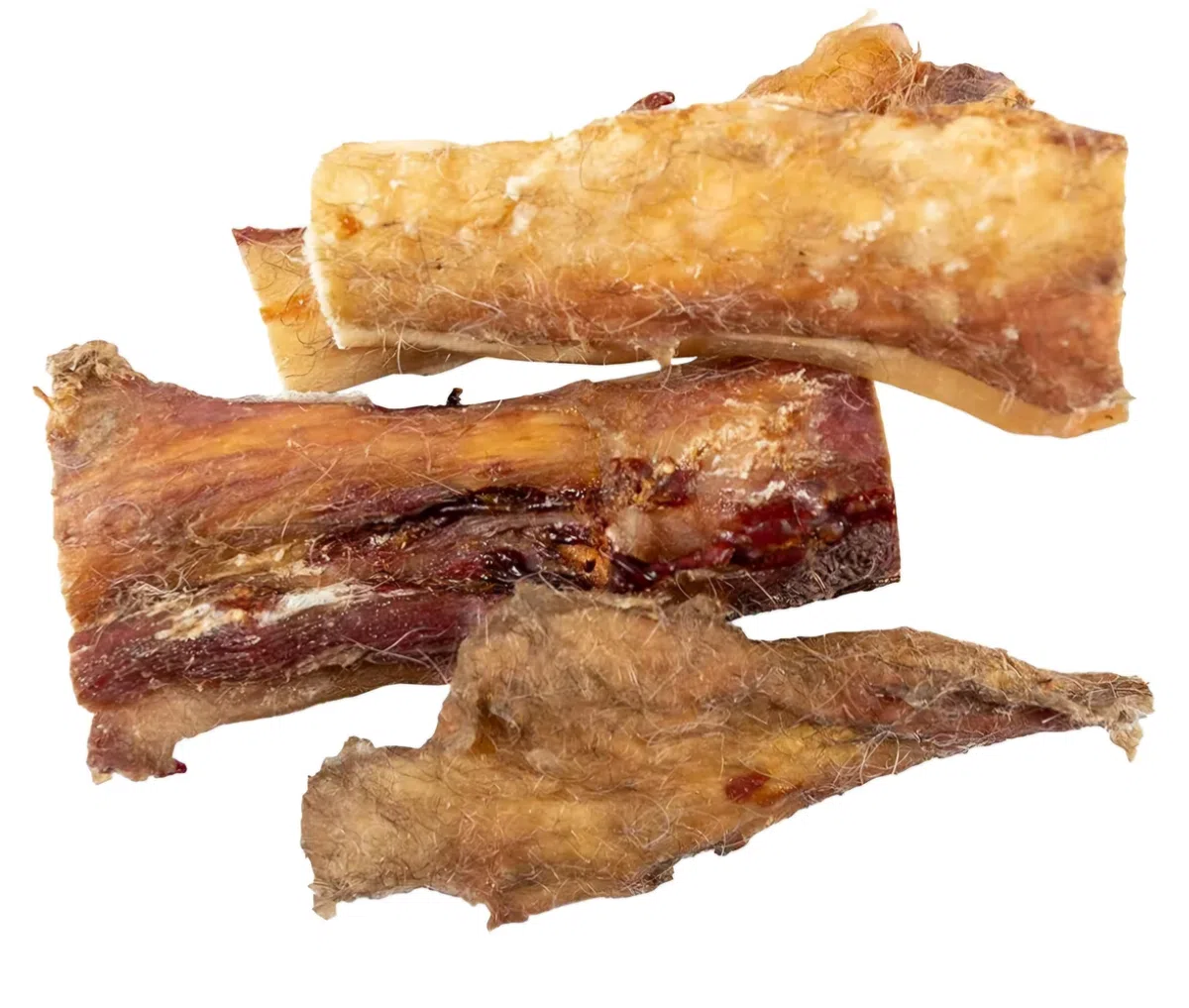 Pelle di Testa di Bovino Naturale, strisce da 12 cm-Masticativo per Cani, CONFEZIONE DA 1 KG -Adatto dieta barf