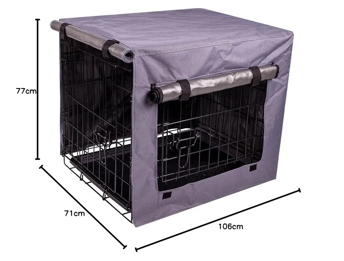 allpetsolutions Copertura per gabbia per cani con tempo tranquillo e resistente antivento impermeabile per cuccia per animali domestici, adatta alla maggior parte delle casse per cani da 42"
