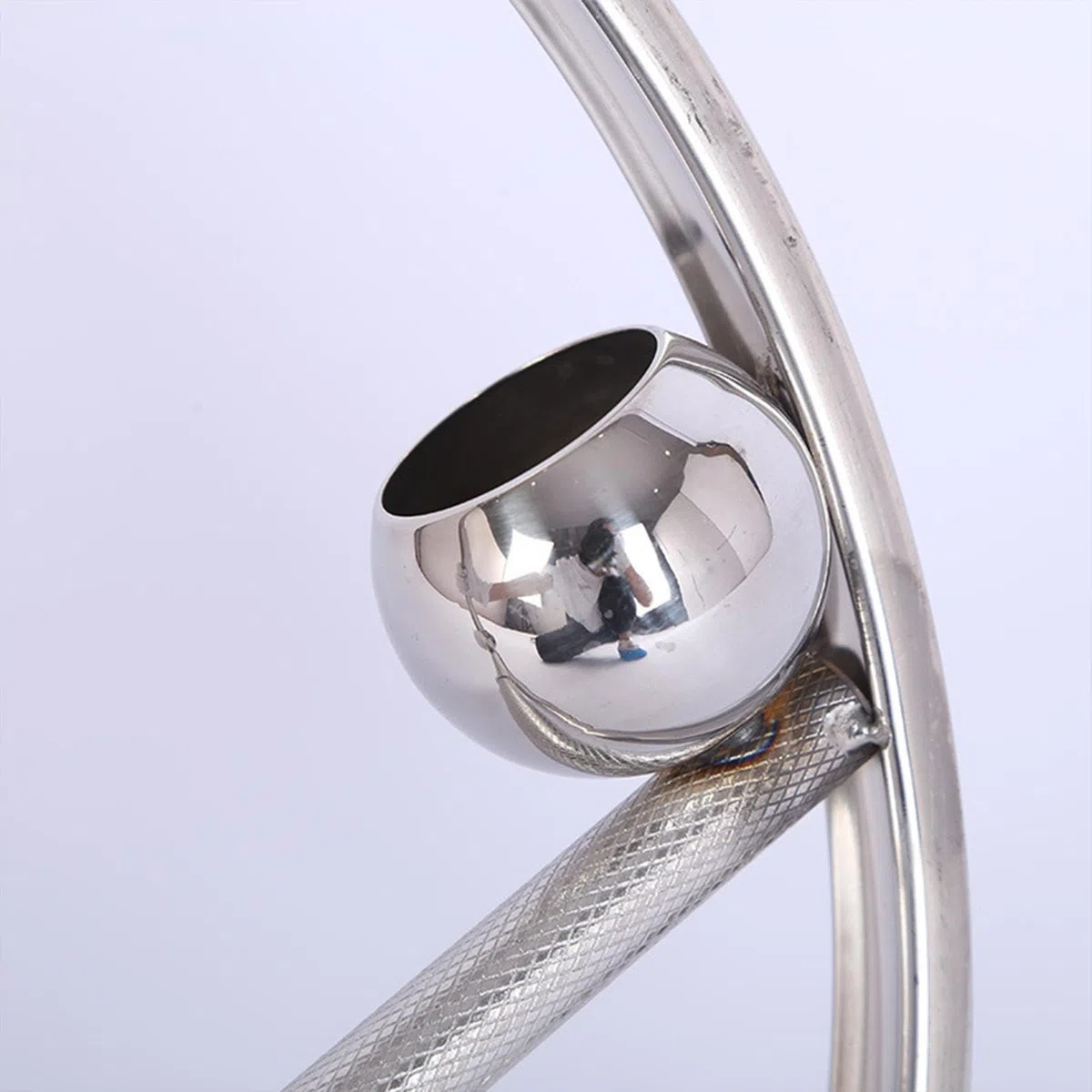 Altalena rotonda per pappagalli, in acciaio inox, supporto per addestramento per pappagalli e uccelli, accessori per animali domestici, antiruggine, con gancio, per gabbie, finestre, balconi