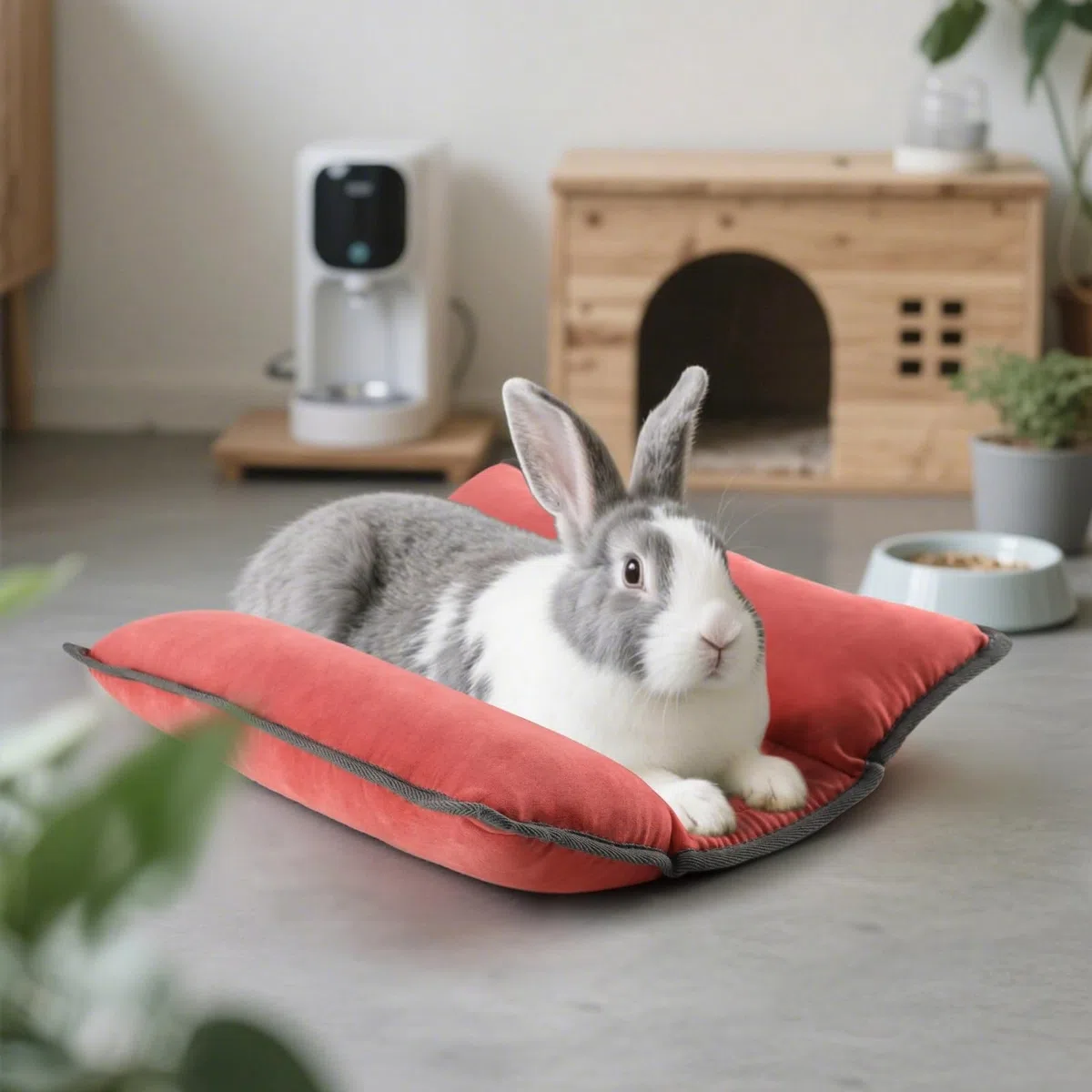 Letto di coniglio – Cuscino di coniglio lavabile su entrambi i lati, tappetino per giovani gatti, porcellini d'India e cuccioli – Conigli Nani Accessori